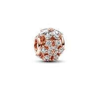 PANDORA Timeless Funkelndes Herbarium Cluster Rundes Charm aus rosévergoldeter Metalllegierung, kompatibel mit Armbändern aus der Moments Kollektion, 791476C01