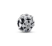 PANDORA Timeless Funkelndes Rundes Herbarium Cluster Charm aus Sterling-Silber, kompatibel mit Armbändern aus der Moments Kollektion, 792383C01
