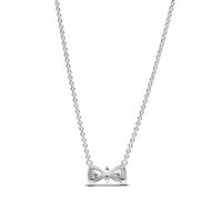 Pandora Halskette Timeless Funkelnde Schleife aus Sterling-Silber mit Zirkonia 45 cm