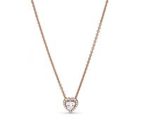 Pandora Timeless - Kette mit Anhänger - funkelndes Herz Collier - Silber - Roségold - 388425C01-45 - 45 cm - Zirkonia
