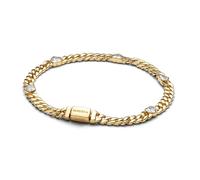 Pandora 564226C01-20 - Herz Cuban-Panzerarmband - Gelbgold Vergoldung - Zirkonia - 20 cm