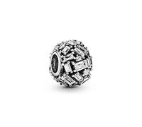 Pandora Timeless Klare Eiswürfel Charm aus Sterling Silber mit Zirkonia Steinchen - Kompatibel mit Pandora Moments Armbänder - 797746CZ