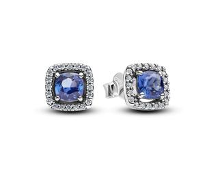 PANDORA Timeless Ohrstecker, blauer Kristall, Sterling-Silber - 293551C01