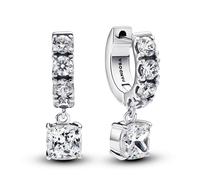 PANDORA Timeless Pavé-Creolen mit Anhänger, Sterling-Silber - 293547C01