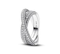 Pandora 193022C01-54 - Pandora Timeless Pavé Gekreuzter Doppelband-Ring - Sterling Silber - Zirkonia - Gr. 54
