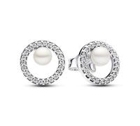 Pandora 293154C01 - Zuchtperle & Pavé-Strahlenkranz Ohrringe - Silber - Steinmix Weiß