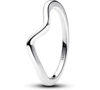 PANDORA Timeless Polierte Welle Ring aus Sterling-Silber, Größe 52, 193095C00-52