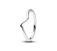 PANDORA Timeless Polierte Welle Ring aus Sterling-Silber, Größe 56, 193095C00-56