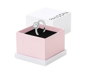 PANDORA Timeless Quadratischer Funkelnder Strahlenkranz Ring aus Sterling Silber mit Zirkonia verziert, Größe: 64, 198863C01-64