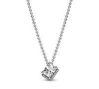 PANDORA Timeless Rechteckige Funkelnde Strahlenkranz Collier-Halskette 45cm aus Sterling-Silber, Kompatibel Timeless Armbänder, 392388C01-45