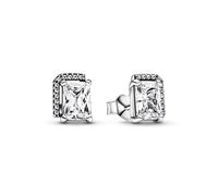 Pandora Timeless Rechteckige Funkelnde Strahlenkranz Ohrstecker aus Sterling-Silber, Kompatibel mit Pandora Timeless Armbänder, 292380C01
