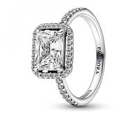 Pandora - rechteckiger funkelnder Strahlenkranz Ring - 192391C01-50 - Sterling Silber - Zirkonia - Klar - Gr. 50