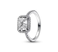 Pandora Damen-Ring 192391C01 Silber, rechteckiger funkelnder Heiligenschein, Größe 52/16,6