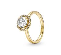 Pandora 161234C01-54 Funkelnder Runder Strahlenkranz Ring - Gelbgold-Vergoldung Zirkonia - Gr. 54