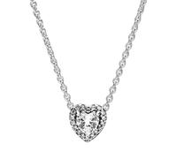 Pandora 398425C01-45 - Heart - Herz Sterling Silber Collier + Zirkonia - 45 cm