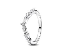 Pandora Wishbone funkelnde Schliffe Ring - 192390C01-48 - Sterling Silber - Zirkonia - Klar - Gr. 48
