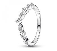 Pandora Wishbone funkelnde Schliffe Ring - 192390C01-50 - Sterling Silber - Zirkonia - Klar - Gr. 50