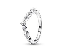 Pandora Wishbone funkelnde Schliffe Ring - 192390C01-52 - Sterling Silber - Zirkonia - Klar - Gr. 52
