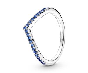 PANDORA Timeless Wishbone Funkelnder Blauer Ring 196316C02-48