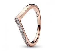 Pandora Wishbone Halb funkelnder Ring - 182394C01-50 - Roségold Verg. - Zirkonia - Klar - Gr. 50