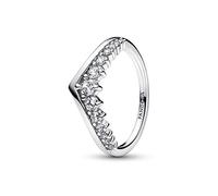 PANDORA Timeless Wishbone Schwebender Pavé-Ring in Sterling-Silber mit Cubic Zirkonia Timeless Collection, Größe 56, 192320C01-56