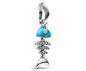PANDORA Türkisfarbener Fischgräte PANDORA Charm-Anhänger Sterling-Silber 793894C01