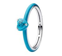 Pandora Türkisfarbener Herz-Stein Ring aus Sterling-Silber, aus der ME Kollektion, Gr. 54, 193828C01-54