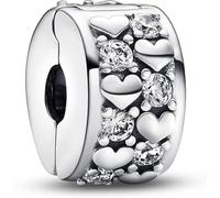 Pandora Schmuck 792235C01 Silber Clip Unendliche Funkelnde Herzen
