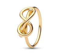 Pandora Damenring Moments Unendlichkeitsknoten 14K-vergoldet Sterling Silber Zirkonia Größe 52