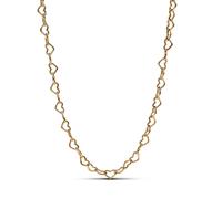 PANDORA Verbundene-Herzen-Halskette, 14 Karat vergoldet - 363334C00-45