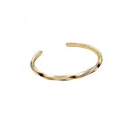 Pandora Damen-Armreif 563869C00-2 Verdrehter offener Armreif, 14 Karat Vergoldung, 17,5 cm