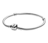 Pandora Verspieltes Zylinder-Verschluss Schlangen-Gliederarmband - 18 cm - Silber