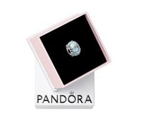 PANDORA Winterblaue Schneeflocke Murano-Charm aus Sterling Silber mit blauem Glasstein, Moments Collection, kompatibel Moments Armbänder, 792377C00