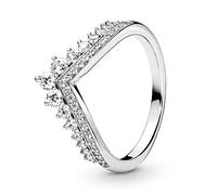 Pandora Wishbone-Ring Prinzessinnen-Tiara, Sterlingsilber, mit klarem Cubic Zirkonia