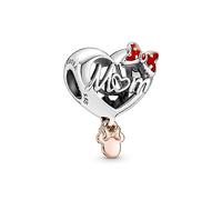 PANDORA x DISNEY Charm Minnie Maus Mama Herz Silber rosévergoldet 781142C01