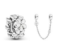 PANDORA Zwischenelement Liebliche Gänseblümchen 791495EN12 Sicherheitskette Gänseblümchen 5cm 798764C01