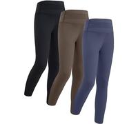 Panegy 3er-Pack Mädchen Leggings Knöchellange Hosen Radsportbekleidung Kinder Baumwolle Dehnbare Hosen Teen Bequeme Basic Skin Strumpfhosen 2-3 Jahre