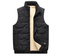Panegy Herren Gilet Outdoor Camping Weste Thermoweste Körperwärmer Winddicht Ärmellose Jacke Gesteppt Puffer Gefüttert Weste Oberbekleidung Schwarz 3XL