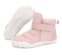 Pangolin Kinder Winterstiefel für Jungen & Mädchen, Warm Schneestiefel mit Weichem, Klettverschluss, leichte Winter-Boots, Rutschfeste Gummisohle, Outdoor Stiefeletten für kaltes Wetter Rosa 33 EU