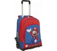 Panini Super Mario Schulrucksack mit verstellbarem Griff, gepolsterte und verstellbare Schultergurte, Fronttasche und Reißverschluss, 32 x 47 x 21 cm, rot, Taglia unica, Casual