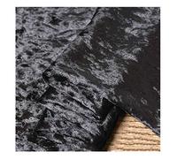 Pannesamt Meterware 160cm Breit 4-Wege Stretch Velours-Stoff für Bekleidungs-Kostüme, Nähen, Basteln, Heimdekoration(Color:schwarz)