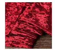 Pannesamt Meterware 160cm Breit 4-Wege Stretch Velours-Stoff für Bekleidungs-Kostüme, Nähen, Basteln, Heimdekoration(Color:red 2)