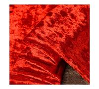 Pannesamt Meterware 160cm Breit 4-Wege Stretch Velours-Stoff für Bekleidungs-Kostüme, Nähen, Basteln, Heimdekoration(Color:rot)