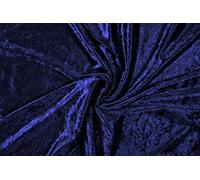Pannesamt Stoff Meterware für Deko, Basteln und Bekleidung, 0,5 Meter - 147 cm Breit - Samt ähnliche Oberfläche Stoffe (Marine)
