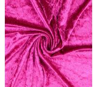 Pannesamt Stoff Meterware für Deko, Basteln und Bekleidung, 1 Meter - 147 cm Breit - Samt ähnliche Oberfläche Stoffe (Fuchsia)