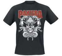 Pantera CFH Texas Skull Männer T-Shirt schwarz L 100% Baumwolle Band-Merch, Bands