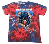 Pantera T Shirt Panther Band Logo Nue offiziell Unisex Dye Wash Blau M
