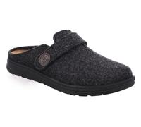 Pantoffel ROHDE "ASIAGO", Herren, Gr. 42, grau (anthrazit), Filz, meliert, Basic, Schuhe, Hausschuh, Pantoffel, Wohlfühlschuh mit Klettverschluss (59652524-42) anthrazit