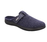 Rohde Damen Pantoffel Hausschuh Klettverschluss Softfilz Bari 6549, Größe:39 EU, Farbe:Blau
