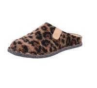 Pantoffel ROHDE "CALMYS N15", Damen, Gr. 40, braun (braun leo), Filz, Schuhe, Clog, Hausschuh, Homeslipper, Filz in melierter Optik (36983144-40) braun leo